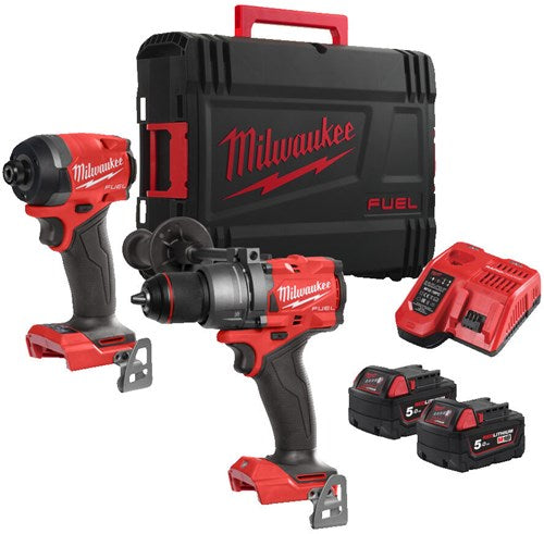 Centralina carburante Milwaukee m18 fpp2a3-502x | m18fpd3 m18fid3 | 2 batterie da 5,0 Ah + caricabatterie | nella custodia HD - 4933480873