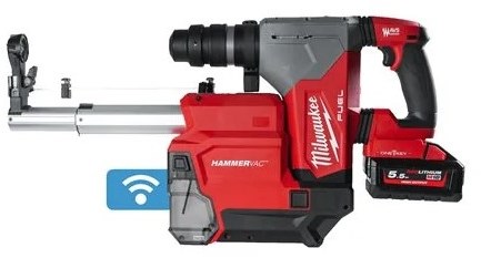 Milwaukee m18 onefhpx del-552c | Taladro percutor sds-plus con aspiración de polvo | conjunto | 2 baterías de 5,0 Ah - 4933478498