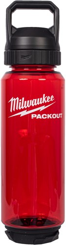 Bottiglia in plastica Milwaukee packout™ con tappo | 1005ml| rosso - 4932498637