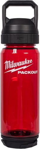 Bottiglia in plastica Milwaukee packout™ con tappo | 740ml| rosso - 4932498636