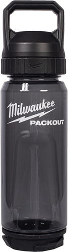 Bottiglia in plastica Milwaukee packout™ con tappo | 740ml| nero - 4932498639