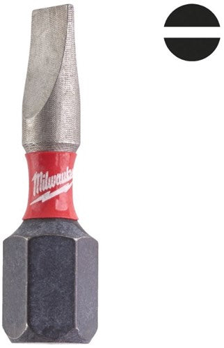 Accessori Milwaukee Punta per vite Milwaukee | onda d'urto | sl1.2x6.5 | 25 mm | 3 pezzi - 4932500388
