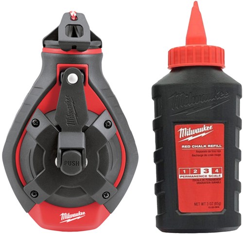 Milwaukee sfumino linea spessa e ricarica gesso rosso - 4932498391