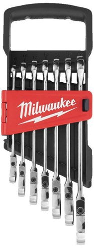 Set di chiavi fisse e a cricchetto Milwaukee | massima flessibilità del morso | 7 pezzi - 4932478557