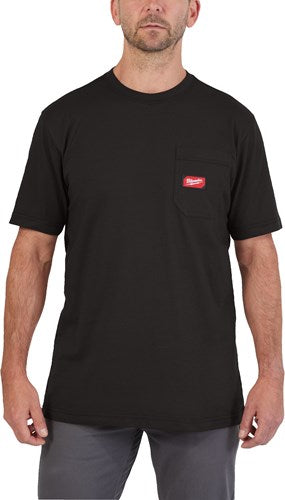Milwaukee wt ss bl l t-shirt work short sleeve black l - 4932493005