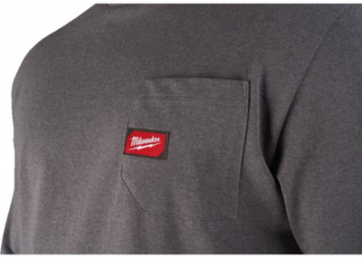 Milwaukee wtssgr xl t-shirt work short sleeve gray xl - 4932493011