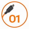 Cable de conexión de cámara de Miops Olympus O1 Orange