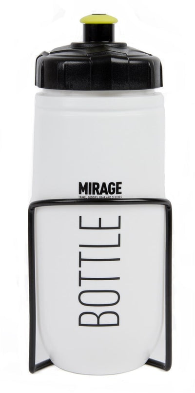 Mirage Bidon White + Holder nero con cappellino verde Cpl.