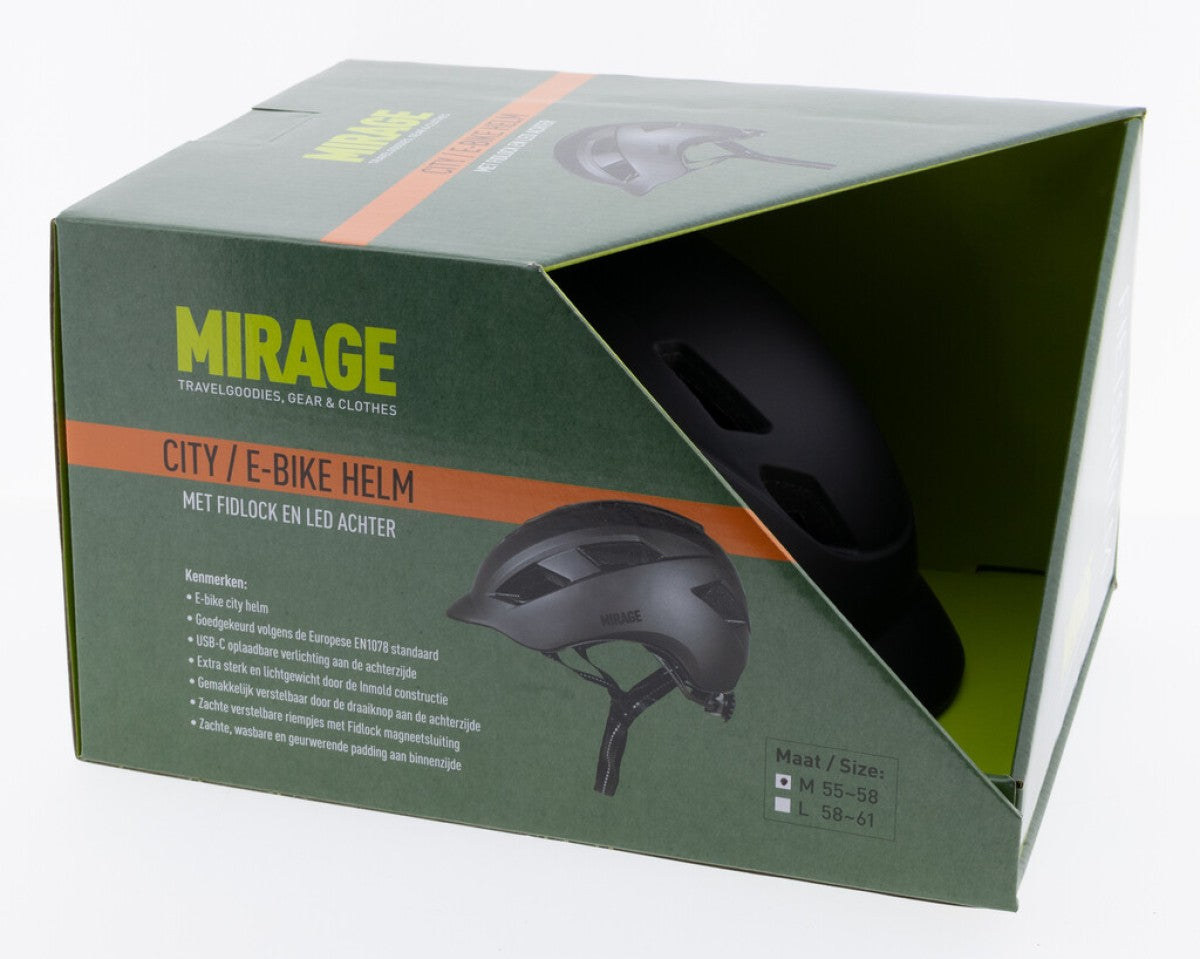 Casco Mirage city e-bike 55-58cm nero opaco