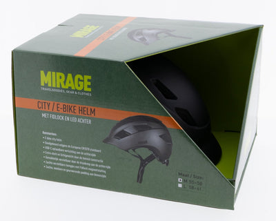 Mirage casco bicicleta eléctrica urbana 58-61cm negro mate