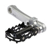 Turners de manivela Mirage con perno de acero inoxidable aluminio T6 de plata