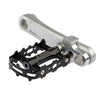Turners de manivela Mirage con perno de acero inoxidable aluminio T6 de plata