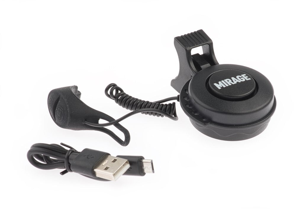 Mirage Fietshoorn T-002 80 90DB 6,5 cm ABS PC nero 2 pezzi