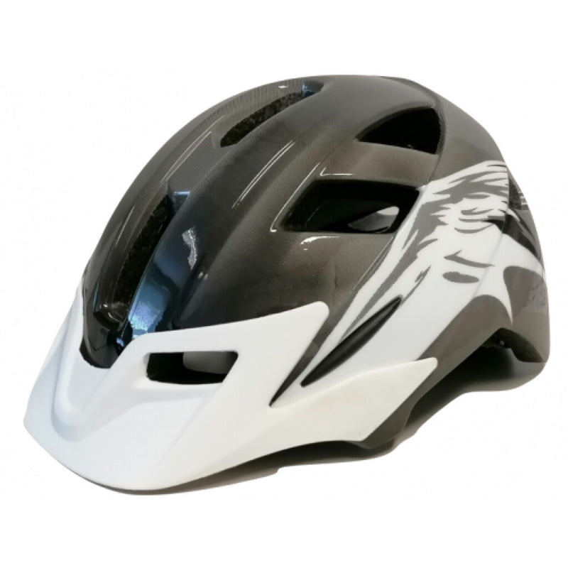 Casco Buzaglo mirage uni con visiera 58-65 cm bianco e nero