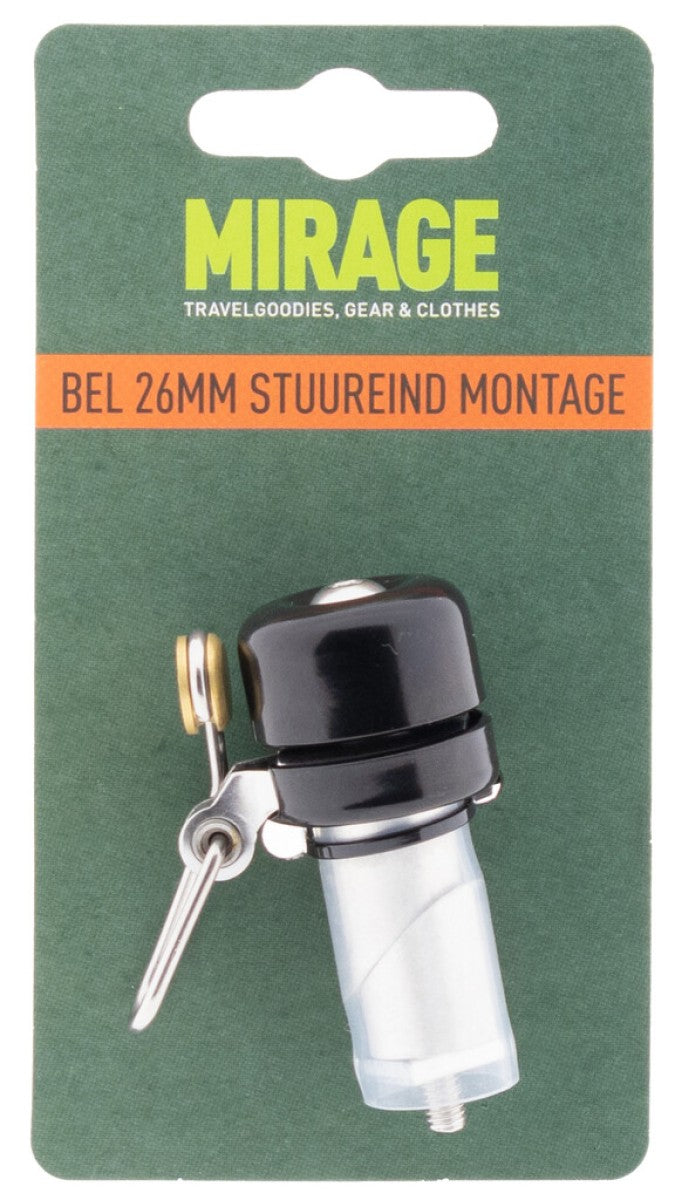 Campanello Mirage racing 26mm bar end 14,5-20mm acciaio nero
