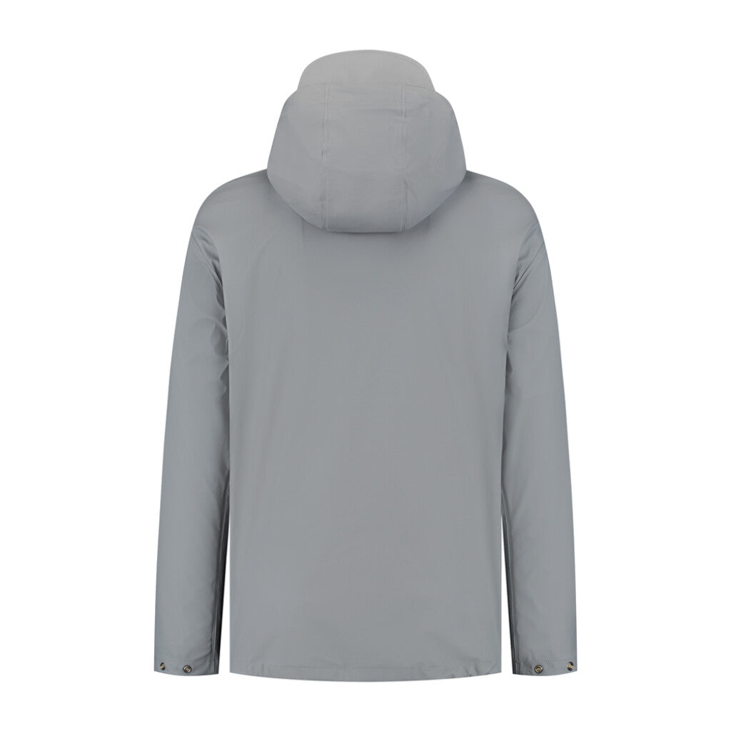 Mirage Rainwall Rainfall Chaqueta cerrada Tamaño XL hecho de poliéster suave toque Earl gris