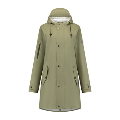 Mirage regenjas rainfall trenchcoat - maat m - gemaakt van polyester soft touch - olive green