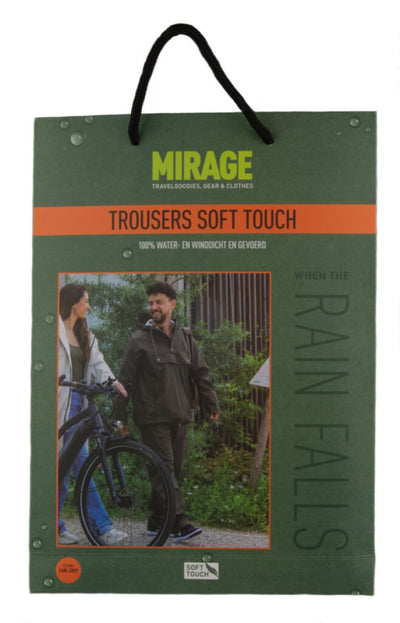 Mirage regenbroek rainfall trouser soft touch - maat l - earl grey