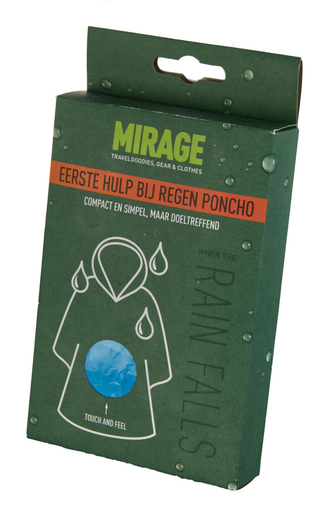 Mirage Rain poncho blu una taglia