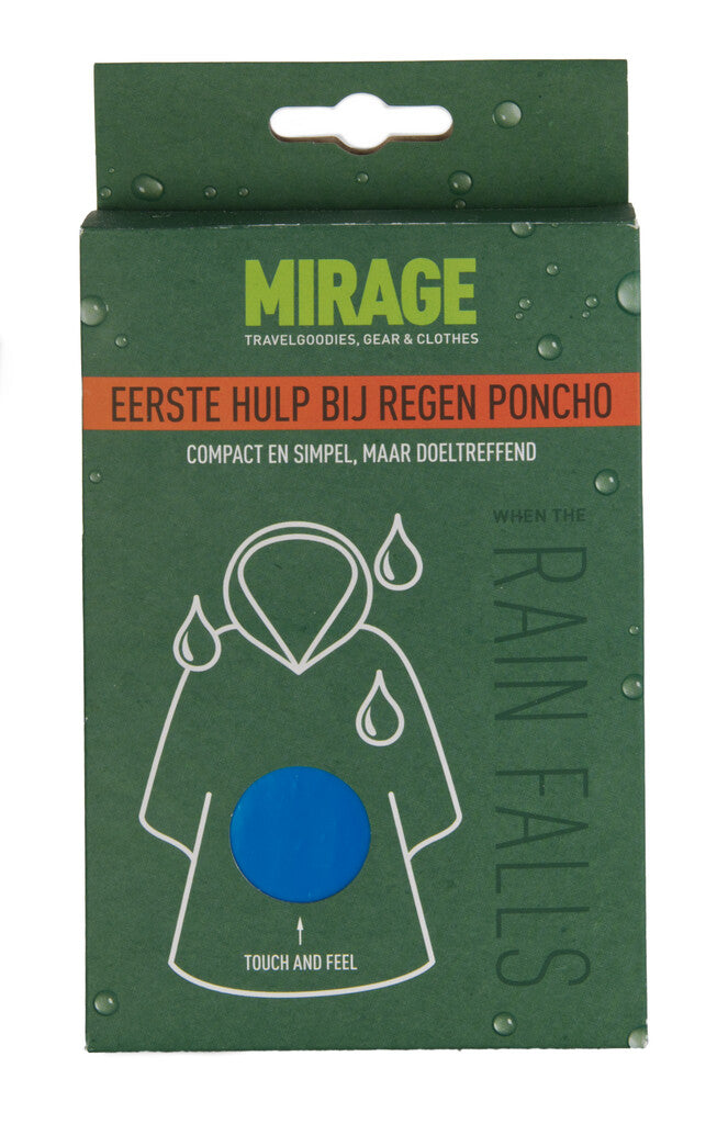 Mirage Rain poncho blu una taglia