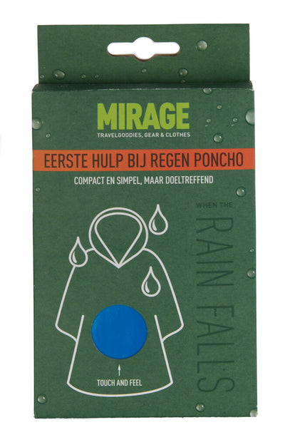 Mirage Regenponcho blauw one size