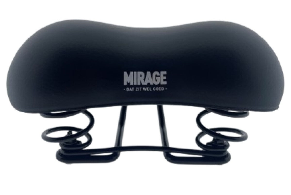 Mirage zadel tour comfort met vering shorty, zwart