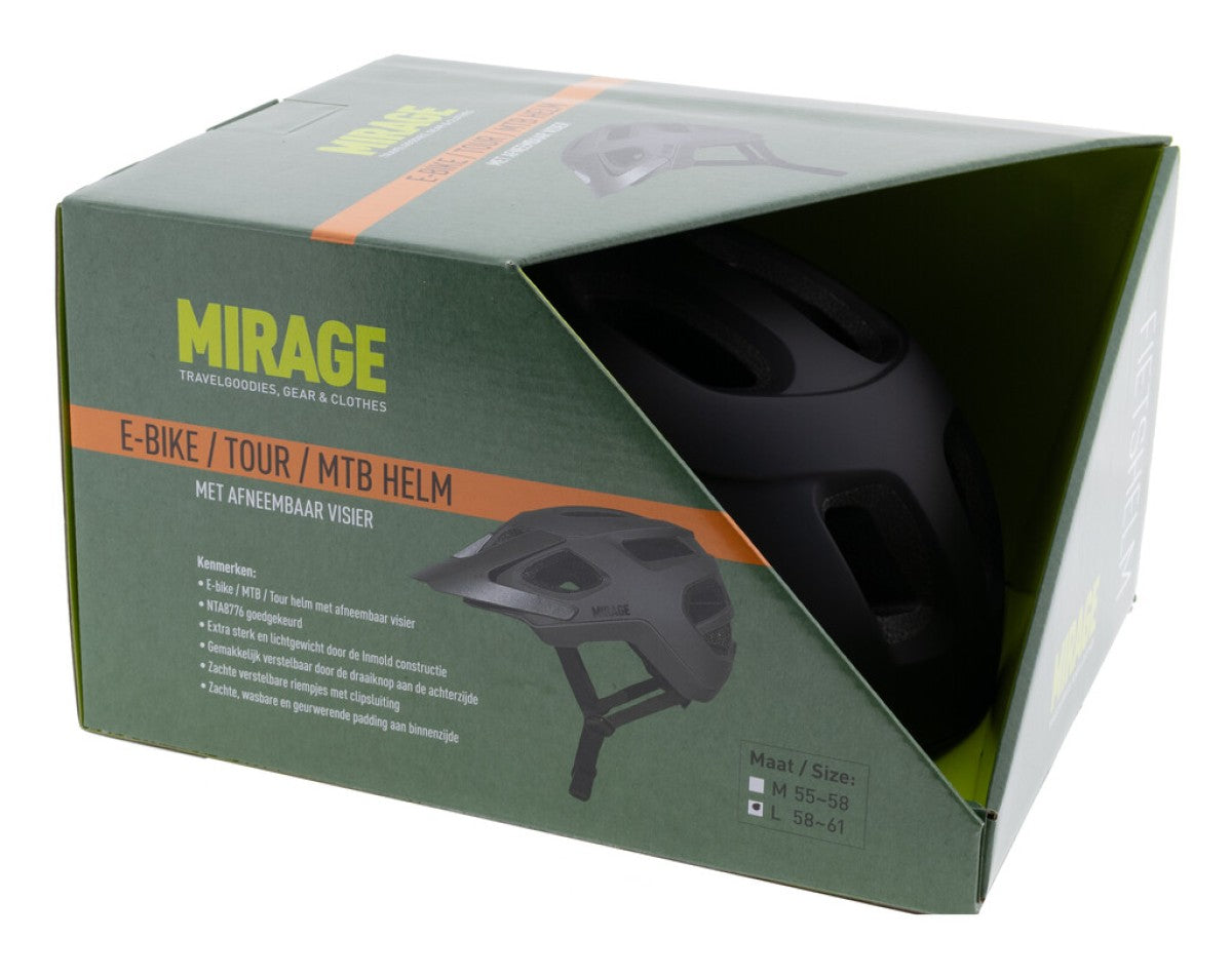 Casco Mirage tour mtb misura 55-58cm nero