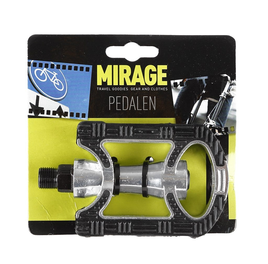 Pedali Mirage Antiscivolo Alluminio Argento