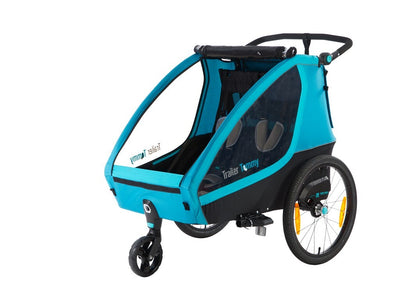 Mirage Tommy Children's Bike Cart - Marco de aluminio, Wielvering, Gordel de 3 puntos, azul, 2021
