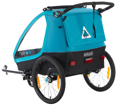Mirage Tommy Children's Bike Cart - Marco de aluminio, Wielvering, Gordel de 3 puntos, azul, 2021