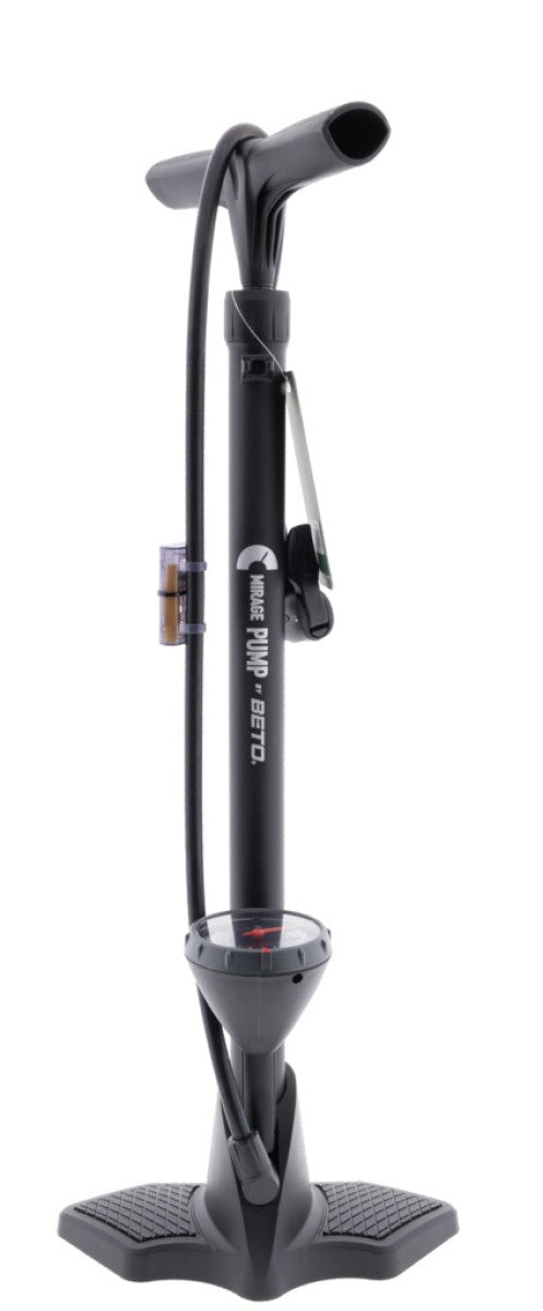 Bomba de pie sks mirage con medidor, doble cabezal + adaptadores