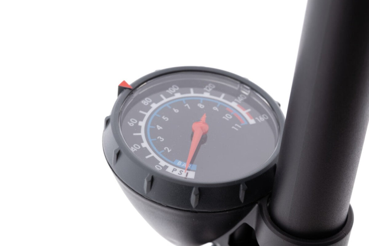 Bomba de pie sks mirage con medidor, doble cabezal + adaptadores