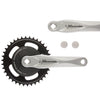 Miranda crankstel ALFA 1 38T, cranklengte 170mm.zilver, aluminium, spieloos. met disk