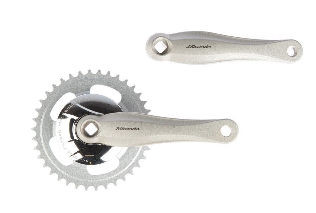 Miranda Cranket Alfa 1 38 Tands Alu Nexus 91 mm de disco (Gazelle) Zilv