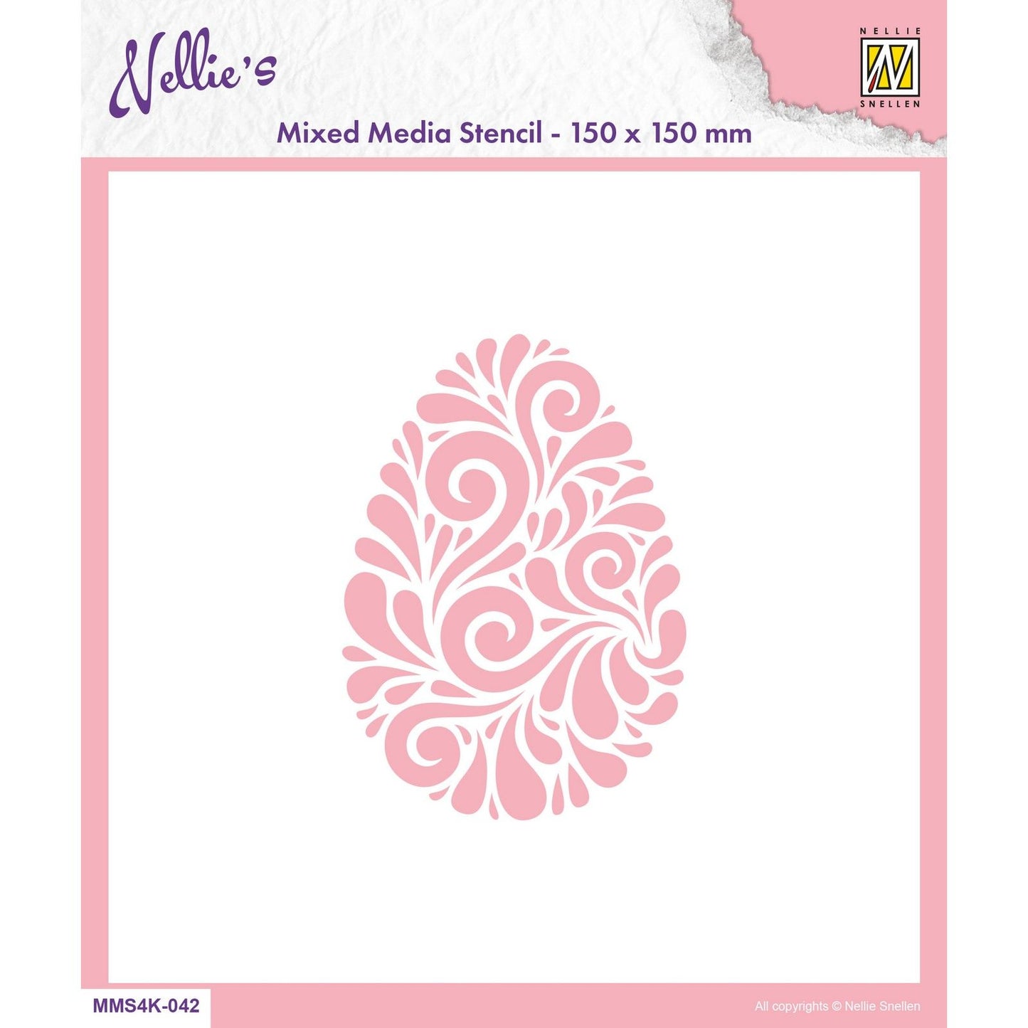 La scelta di Nellie • stencil uovo scarabocchio 15x15 cm