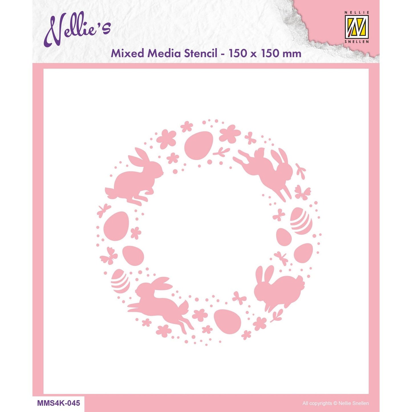 La elección de Nellie • plantilla corona de pascua 15x15cm