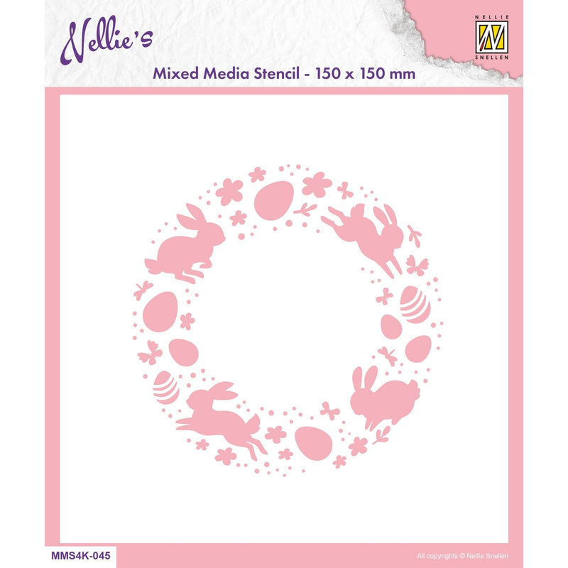La scelta di Nellie • stencil ghirlanda pasquale 15x15 cm