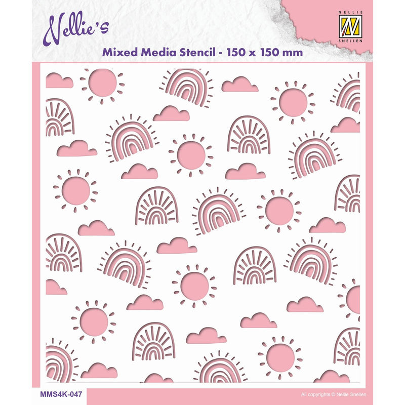 Nellie's choice • stencil rainbows