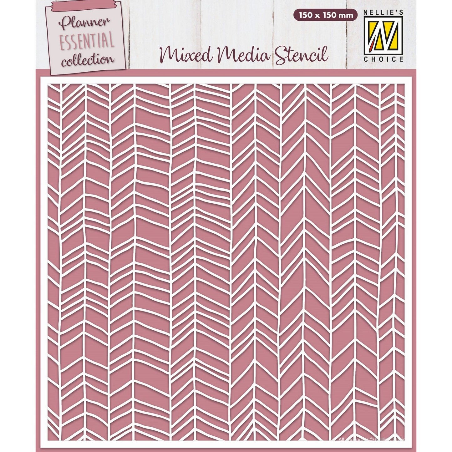 Nellie's choice • sjabloon chevron 15x15cm