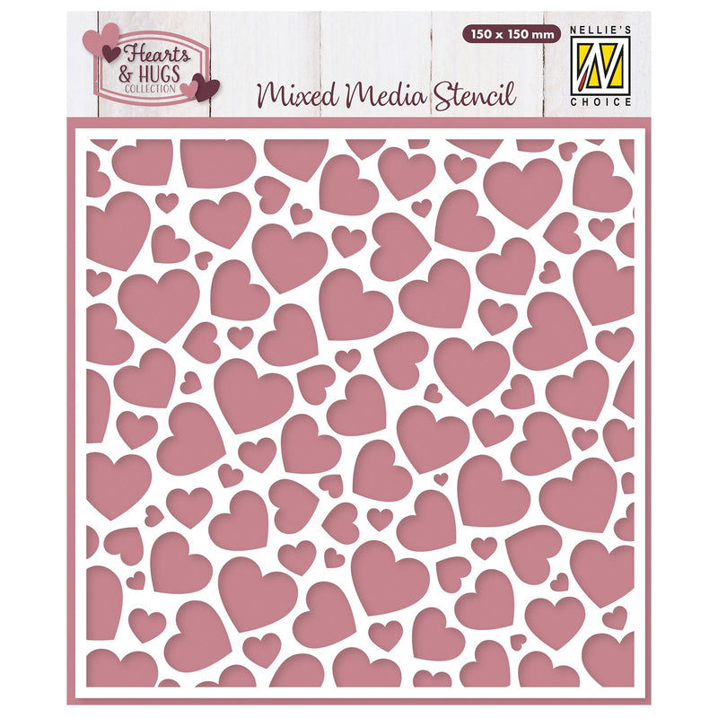 La scelta di Nellie • stencil cuori pop-up 15x15 cm