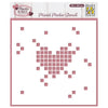 La scelta di Nellie • stencil pixel cuore 15x15 cm