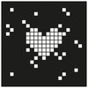 La scelta di Nellie • stencil pixel cuore 15x15 cm