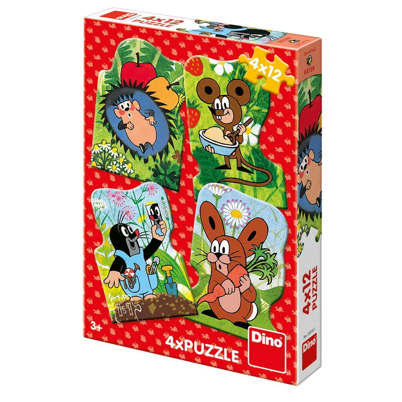 Puzzle Molletje e i suoi amici 4 x 12 pezzi