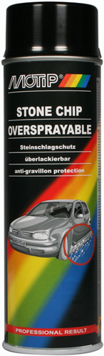 Anti-steenslag zwart medium solid