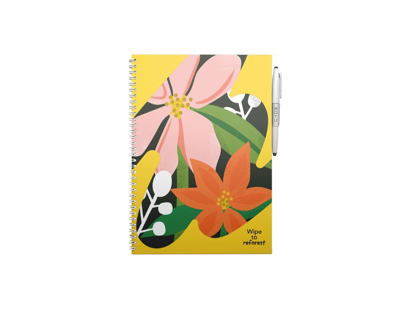 MOYU Scambiabile Notebook Coperta rigida A4 VIBE FLOWER