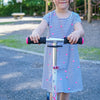 Muuwmi 2-wiel Kinderstep Opvouwbaar Voetrem Wit Roze