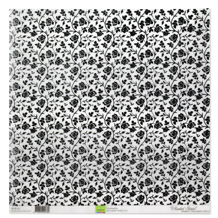 Mundart stempel • vellum papier fluwelen rozen