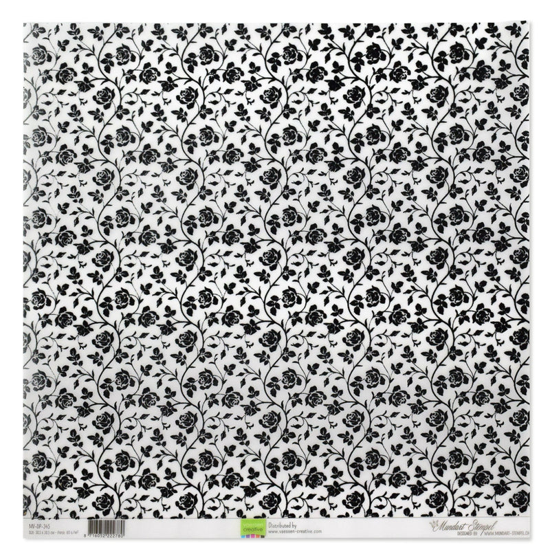 Mundart stempel • vellum papier fluwelen rozen