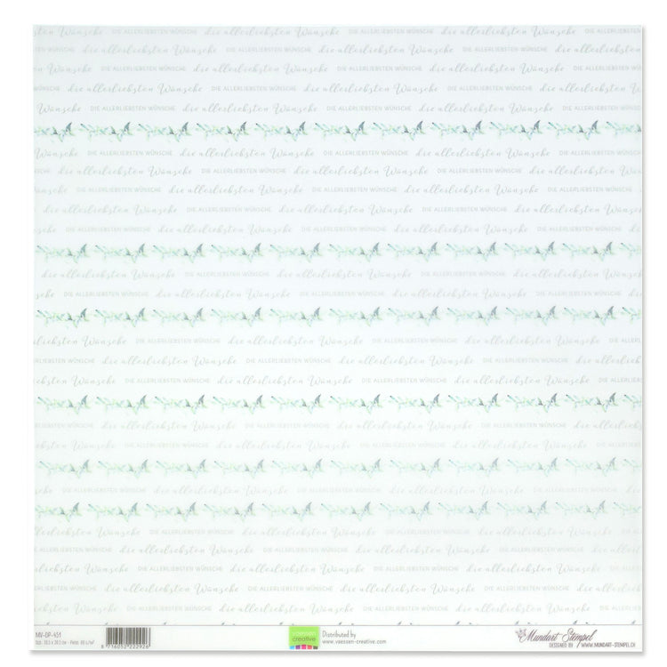 Mundart stempel • vellum papier duitse tekst die allerliebsten wünsche