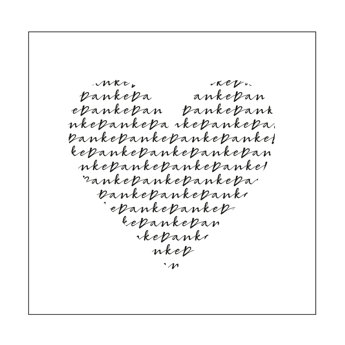Mundart stempel • embossing sjabloon duitse tekst danke